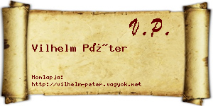 Vilhelm Péter névjegykártya