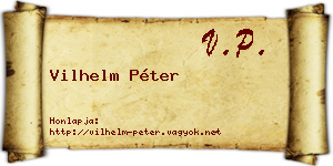 Vilhelm Péter névjegykártya